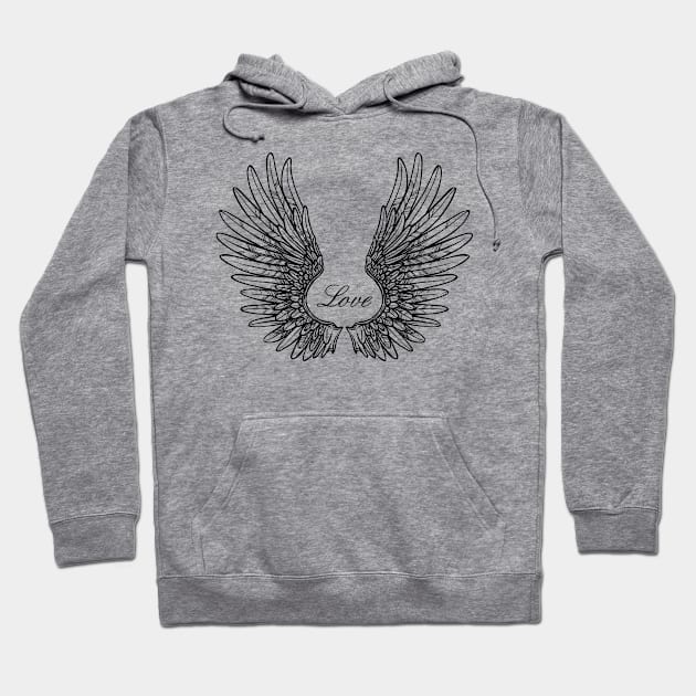 Love Angel Wings Hoodie by Suprise MF